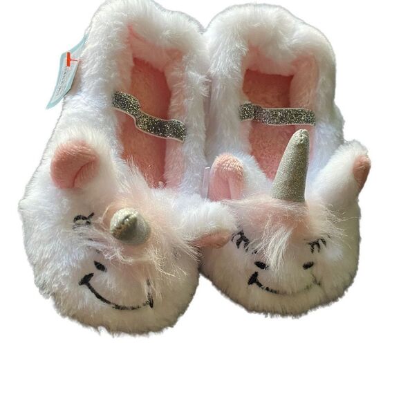 Target Cat & Jack kids toddler unicorn slippers NWT L 4T/5T gift New $15 retail - Picture 1 of 3